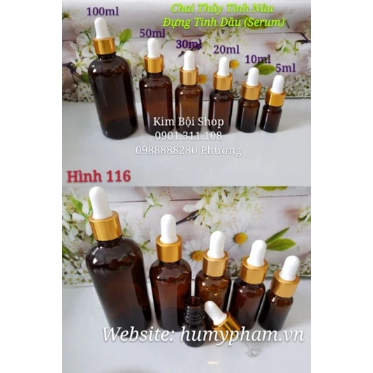 CHAI CHIẾT SERUM/ TINH DẦU NẮP BÓP NHỎ GIỌT