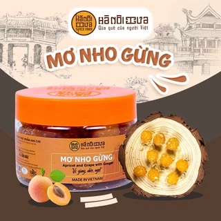 Ô mai xí muội Mơ nho gừng mix vị gừng, dẻo, ngọt, chuẩn vị Hà Nội Xưa thượng hạng thơm ngon - hộp 180g 250g