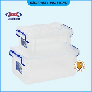 Hộp nhựa đựng thực phẩm Song Long 7L có quai có nắp đẹp dày chắc chắn nhựa PP chất lượng cao an toàn.