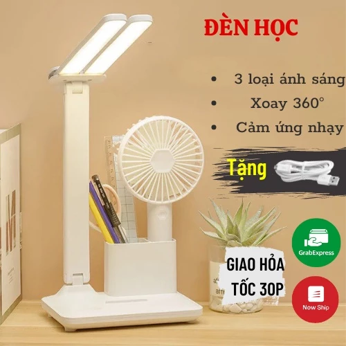 Đèn Bàn Tích Điện 3 Chế Độ Làm Việc, Đọc Sách Chống Cận Thị Hiệu Quả