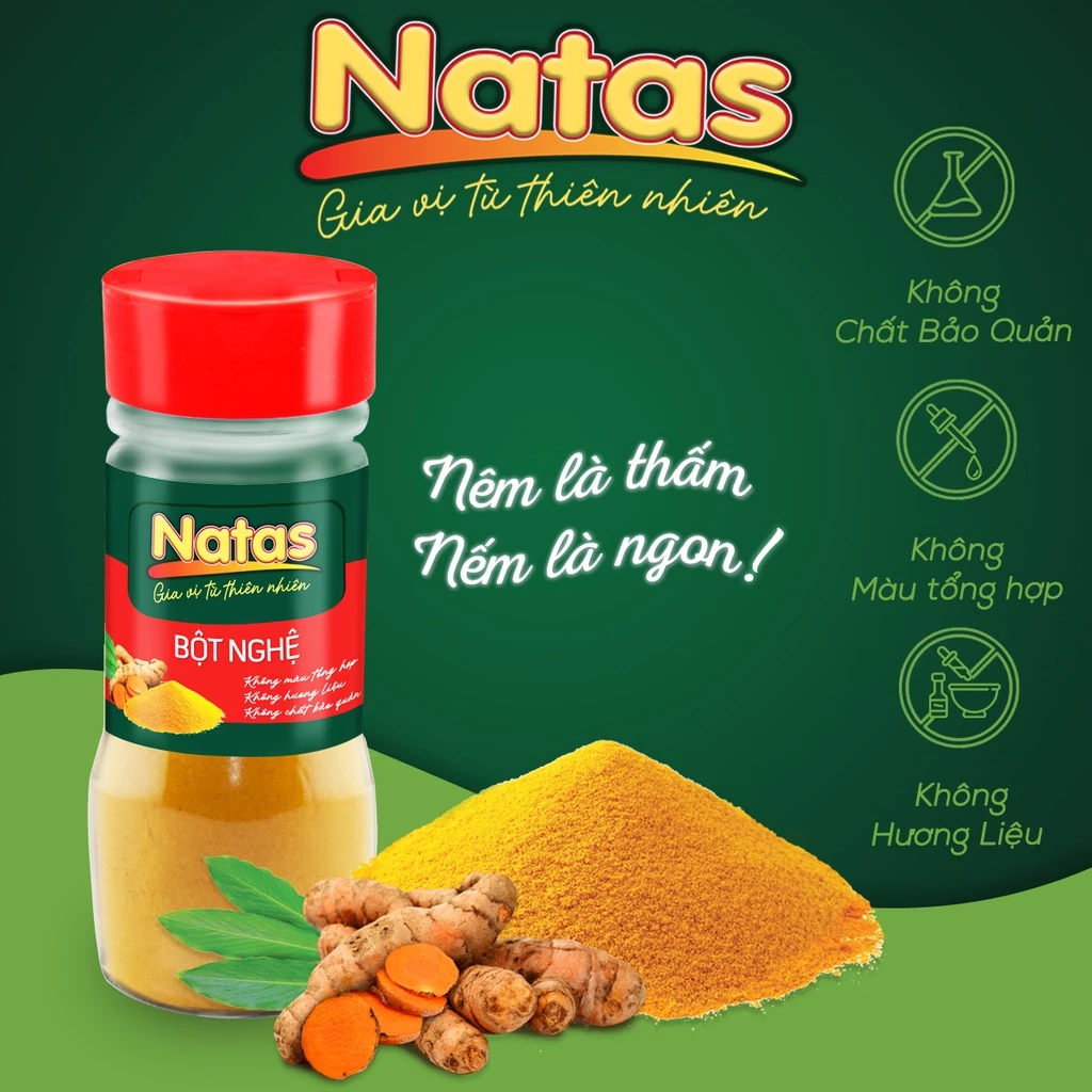 Bột Nghệ Natas Hũ 40 tiện dụng