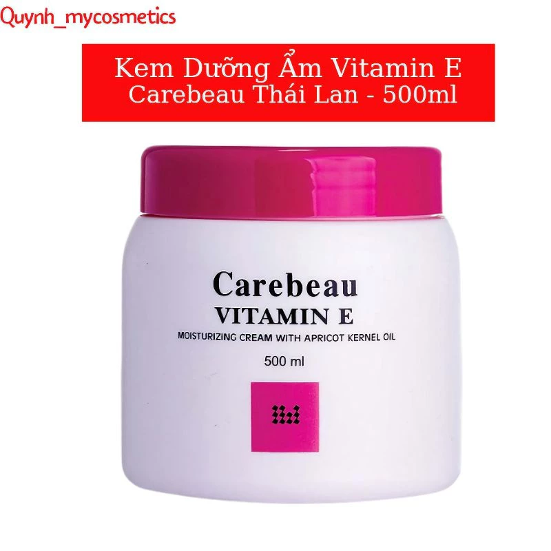 Kem dưỡng da Vitamin E Carebeau nắp hồng 500ml - Thái Lan