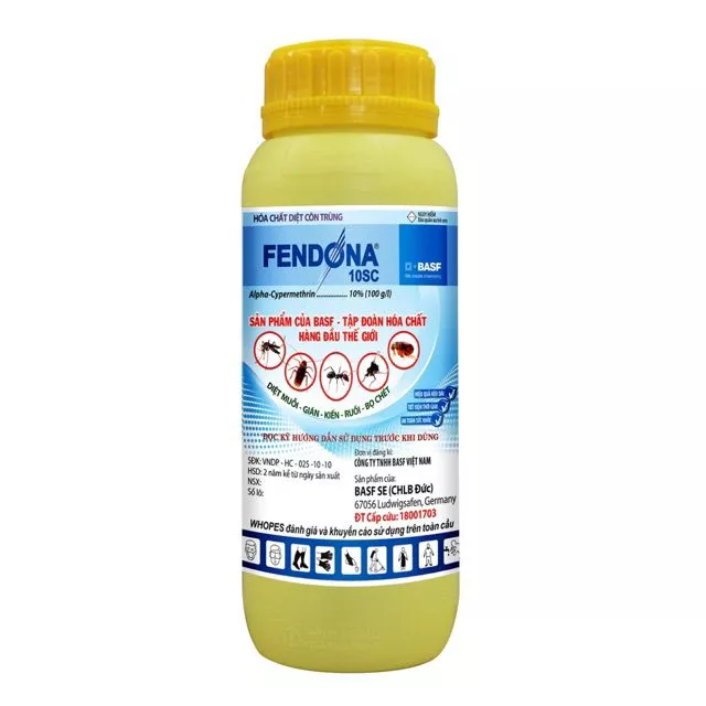 thuốc diệt muỗi mọt FENDONA 10sc chai 1 lít