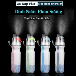 Bình nước xe đạp thể thao giữ nhiệt lâu có vòi phun sương mát lạnh – Nhựa PE an toàn cho sức khỏe BN02