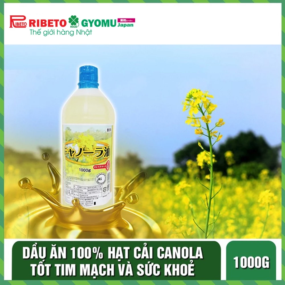 Dầu ăn hạt cải ajinomoto/ canola 1000g- Hàng nội địa Nhật Bản