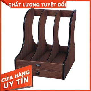 Khay tài liệu 3 ngăn gỗ HX-2003