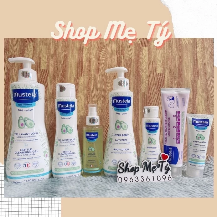 (TỔNG HỢP MUSTELA) Sữa tắm gội/ body lotion dưỡng da/ dầu mát xa masage oil/ kem hăm/ kem mặt cho bé từ sơ sinh 0M+