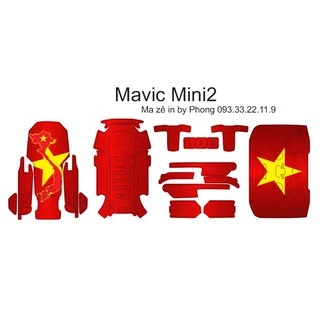 Miếng Dán Trang Trí + Bảo Vệ Flycam Dji Mavic Mini 2 - Version Việt Nam