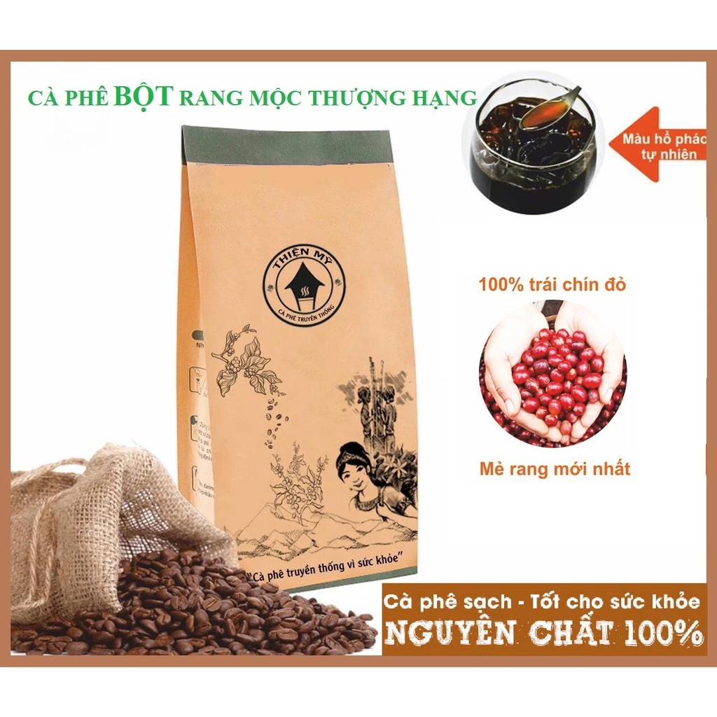 CÀ PHÊ NGUYÊN CHẤT THƯỢNG HẠNG 500g RANG XAY LOẠI ĐẶC BIỆT