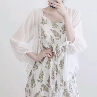 Áo Khoác cardigan chiffon Tay Dài Chống Nắng Thời Trang Mùa Hè Cho Nữ