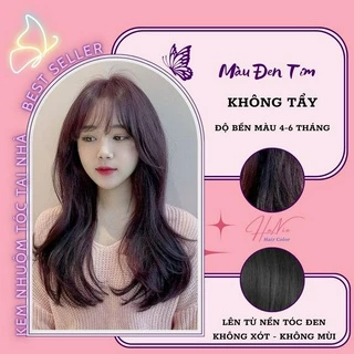 Thuốc Nhuộm Tóc Màu ĐEN TÍM  - KHÔNG TẨY | Haniehair Thuốc nhuộm tóc tại nhà