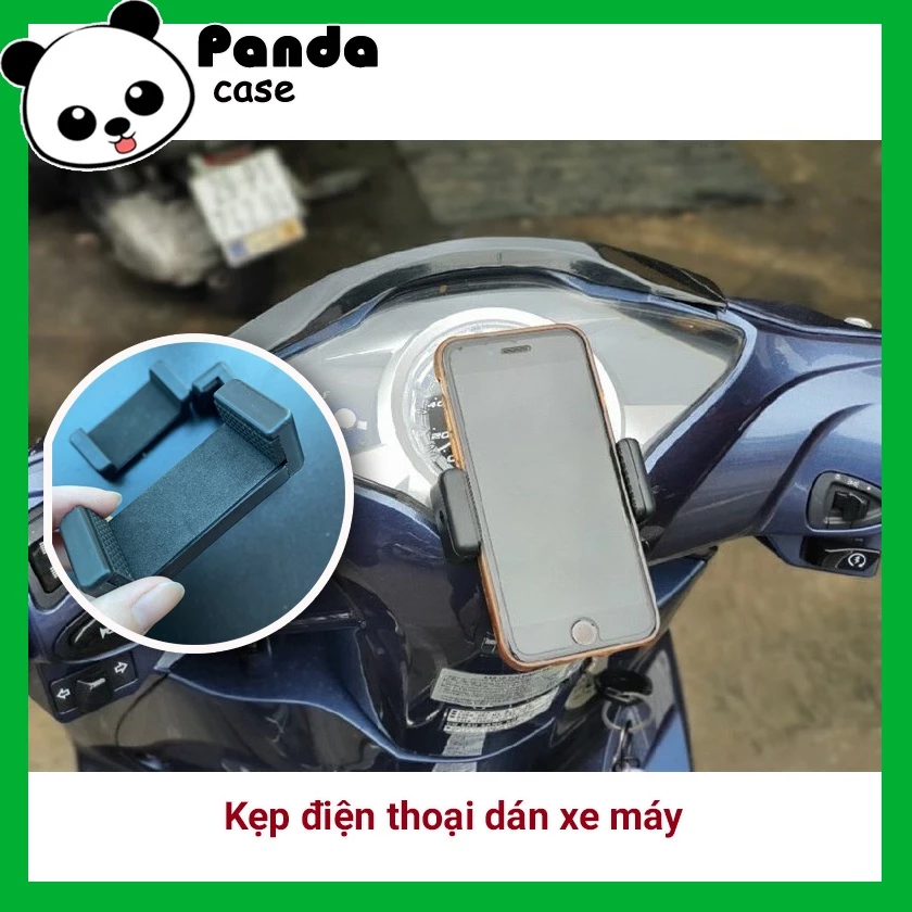 Kẹp điện thoại dán lên đồng hồ xe máy siêu chắc chắn phù hợp với tài xế xe công nghệ, hỗ trợ phượt thủ