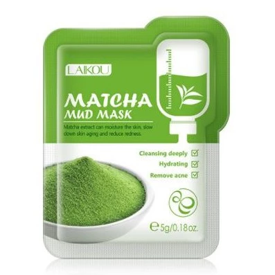 Lẻ 1 Gói Mặt nạ bùn trà Long Tỉnh Laikou kiềm dầu sạch da cấp nước Matcha Mud Mask