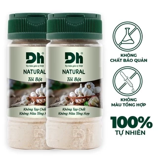 Combo 2 hũ natural tỏi bột 60gr Dh Foods gia vị ướp chế biến thực phẩm tự nhiên