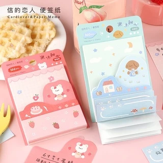 Giấy note ghi chú CARD LOVER xếp tầng 100 tờ hình thú cưng xinh xắn