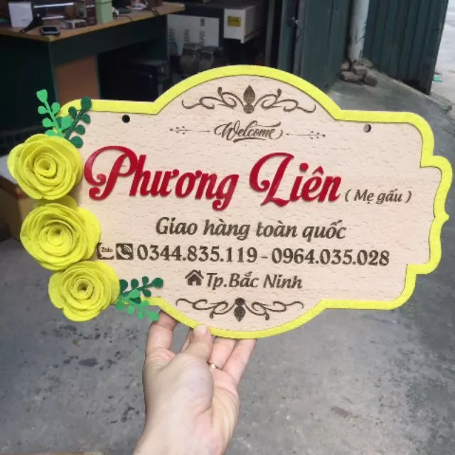 Bảng Gỗ Trang Trí - Size Lớn Treo Cửa Hàng - Khắc Tên, Logo Shop