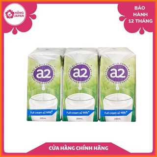 Sữa tươi A2 Full Cream dạng nước hộp 200ml ( lốc 6) - Hàng Úc