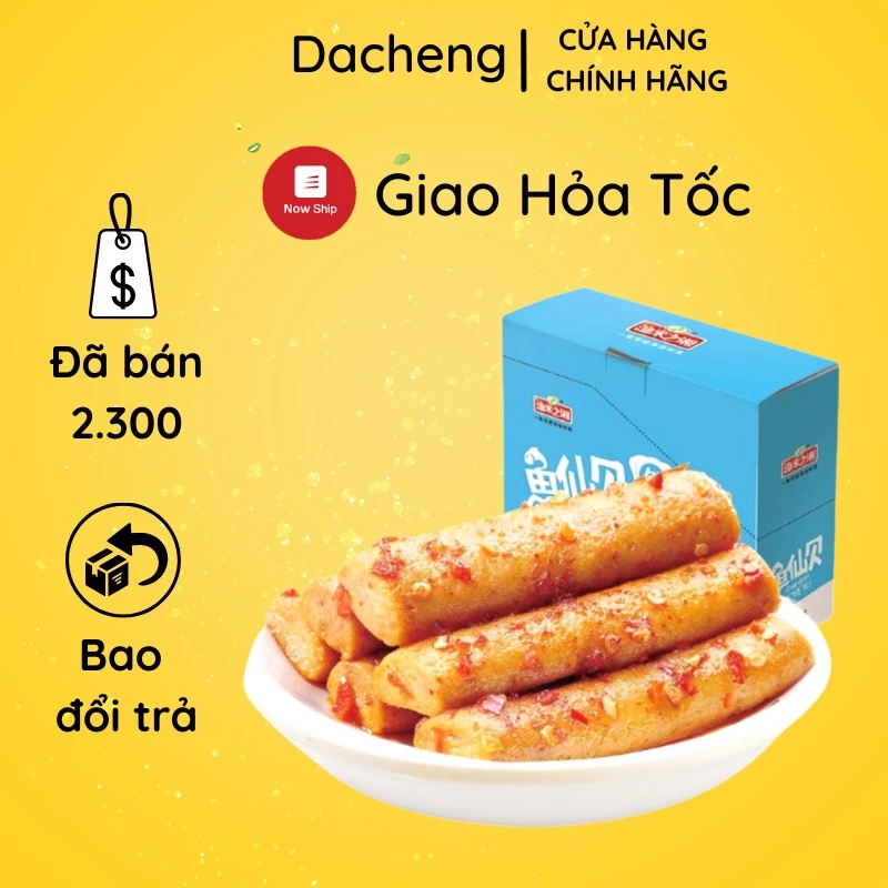 Thanh cá cay ăn liền Tứ Xuyên 1 gói 18gr đồ ăn vặt Sài Gòn vừa ngon vừa rẻ | Dacheng Food