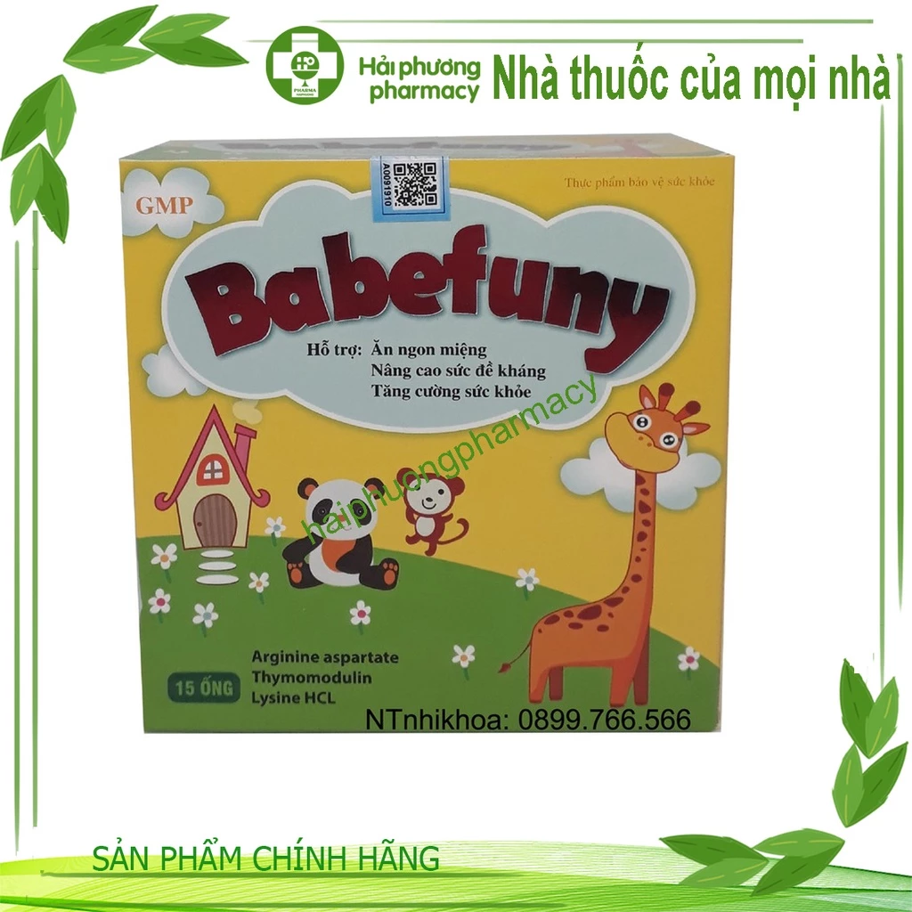 [Chính Hãng ] BABEFUNY - Kích thích ăn ngon, tăng khả năng hấp thu ( 15 ống ) - hinew