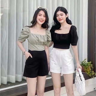 Quần short nữ cạp cao siêu Hot_Quần short Hàng hè chất tuyết mưa cao cấp