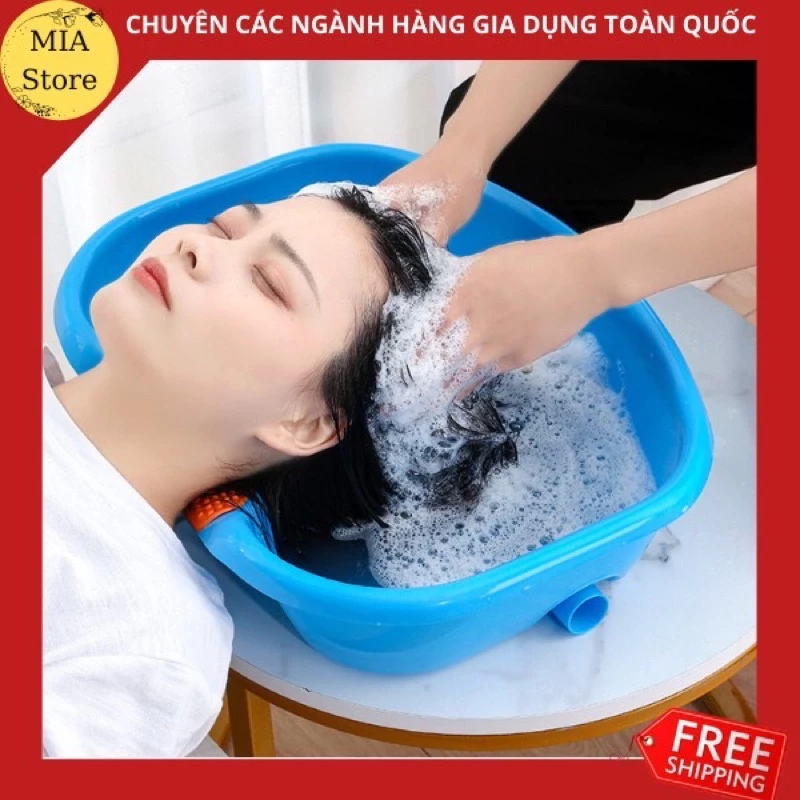 chậu gội đầu tại gường chăm sóc người bệnh phụ nữ sau sinh