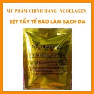 Gói tẩy da chết trà xanh giúp sạch da dưỡng trắng giữ ẩm da Ncollagen 10g