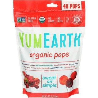 Kẹo Mút Hữu Cơ Yumearth Organic Pops 40 Cây