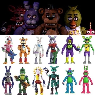 8 Cái / bộ Năm Đêm Tại Freddy 's FNAF Nhân Vật Hành Động Bonnie Foxy Chica Freedy Đồ Chơi Mô Hình Thu Nhỏ Di Chuyển Được Khớp Hình Đồ Chơi Trẻ Em