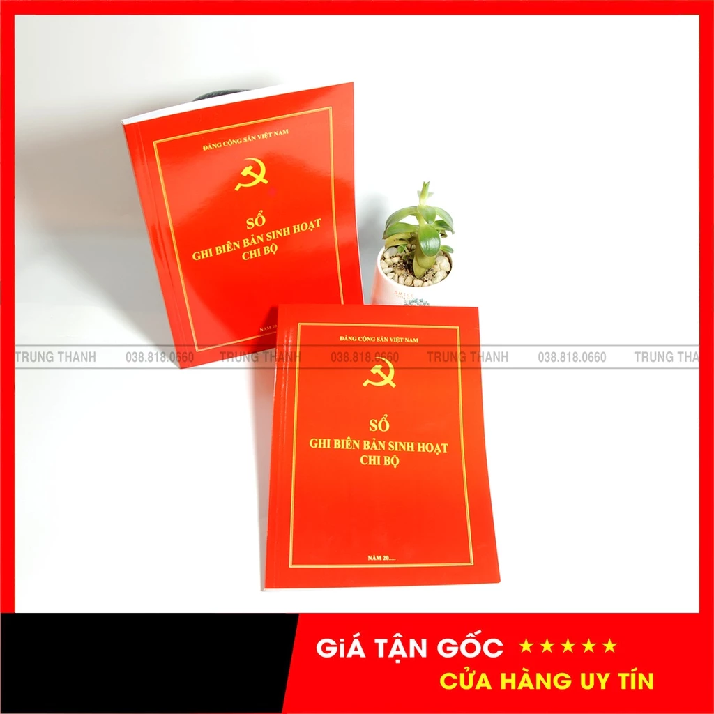 Sổ ghi biên bản sinh hoạt Chi bộ - Khổ A4 - 160 trang.