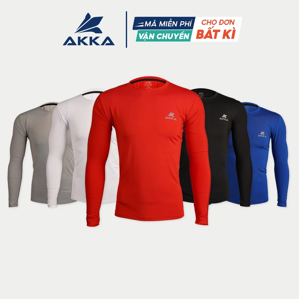 Áo giữ nhiệt bó body tập gym AKKA co dãn 4 chiều