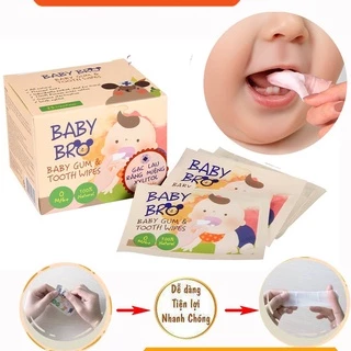 Tưa Lưỡi Baby Bro Hàn Quốc, Gạc Lưỡi Cho Bé (Hộp 25 Miếng)