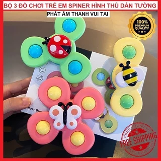 [HÀNG HOT 2021, LOẠI 1] Set 3 con quay spinner, con quay đồ chơi chong chóng dính tường, âm thanh vui nhộn cho bé