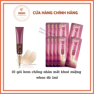 Combo 10 gói kem chống nhăn mắt khoé miệng whoo đỏ 1ml