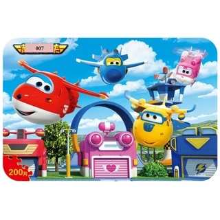 Tranh xếp hình đội bay siêu đẳng Super Wings 60 80 100 200 300 Mảnh, Ghép hình cho bé trai từ 3 tuổi