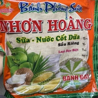 Bánh Tráng Phồng Sữa Dẻo Sầu Riêng 10 Miếng 400G