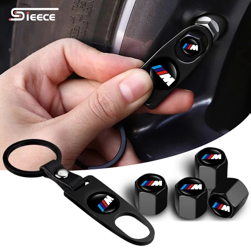 Sieece Cho BMW M Kim Loại Nắp Van Lốp Ô Tô Nắp Chụp Van Ô Tô Chống Bụi Không Thấm Nước Nắp Van Lốp Xe NắP ChụP Van Ô Tô Phụ KiệN Xe HơI Cho BMW X4 E46 E90 F30 F10 1 X2 8 118I 320i M4 E60 218i X5 M3 318i X7 E39 7 E36 E30 530i M8 520i X6 Z4 420i