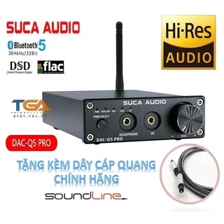 Bộ giải Mã âm Thanh DAC SUCA Q5 Pro V2 Bluetooth 5.0 - DAC Q5 PRO ( Tặng kèm dây cáp quang hãng soundline 1.5m )