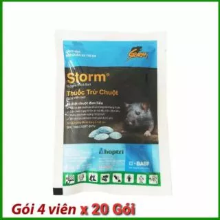 Combo 20 gói Thuốc diệt chuột Storm ra sáng chết gói 4 viên