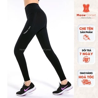 Quần tập gym yoga dáng dài ami cạp cao gen bụng nâng mông [MEOW Corset]