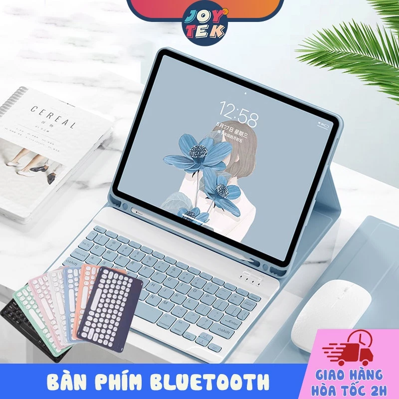 Bàn phím Bluetooth không dây kèm chuột bluetooth Cho tablet táo/ĐT/laptop/laptop táo nhiều màu sắc