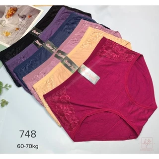 Quần lót nữ cotton phối ren form to , quần lót bigsize cho người béo mông trên 100 cm 748