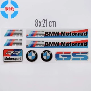 Bộ Tem Sticker BMW Phản Quang Cao Cấp Dán Xe Máy, Ô Tô, Mũ Bảo Hiểm, Chống Thấm Nước, Chống Bay Màu