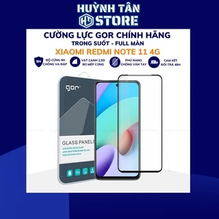 Cường lực redmi note 11 4g 5g note 11 pro plus trong suốt FULL MÀN chống bám vân tay chính hãng GOR huỳnh tân store