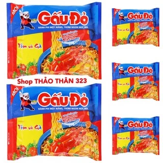 Combo Gói Mì Tôm Gà Gấu Đỏ 63g 🦐🐔