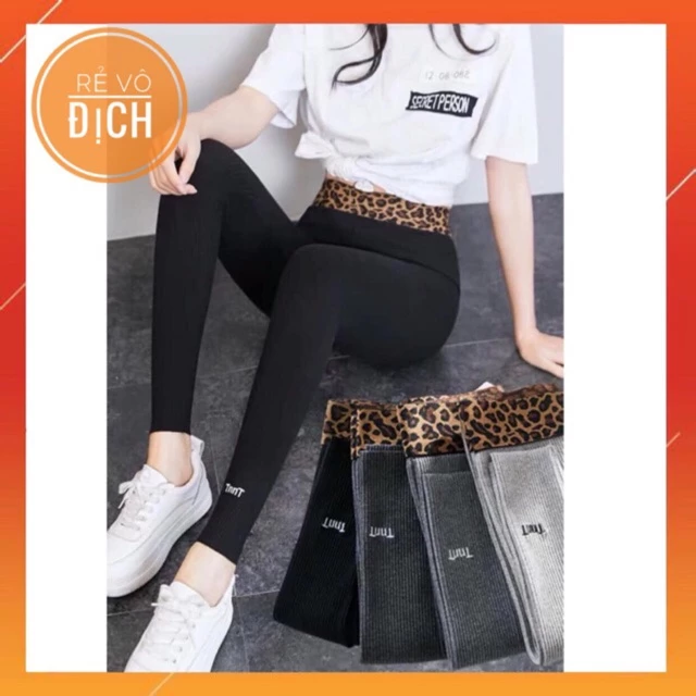 Quần LEGGING Len Tăm CẠP HOA BÁO HÓT 2019