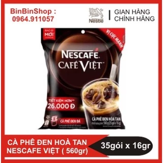 Cà phê Việt - Cà phê đen đá Nescafe Café Việt bịch 35 gói 16g