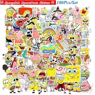 100Pcs/Set ❉ SpongeBob SquarePants Series C Stickers ❉ DIY Fashion Waterproof Decals Doodle Stickers