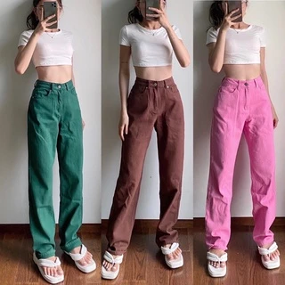 Quần suông sắc màu trendy