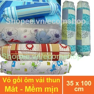 Vỏ gối ôm thun lạnh 35x100cm không nhăn, mềm mại (Giao màu ngẫu nhiên)