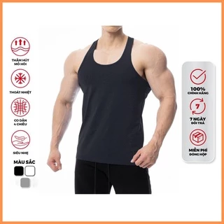 Áo ba lỗ nam tập gym Stringer Basic chất thun spandex thể thao co dãn 4 chiều